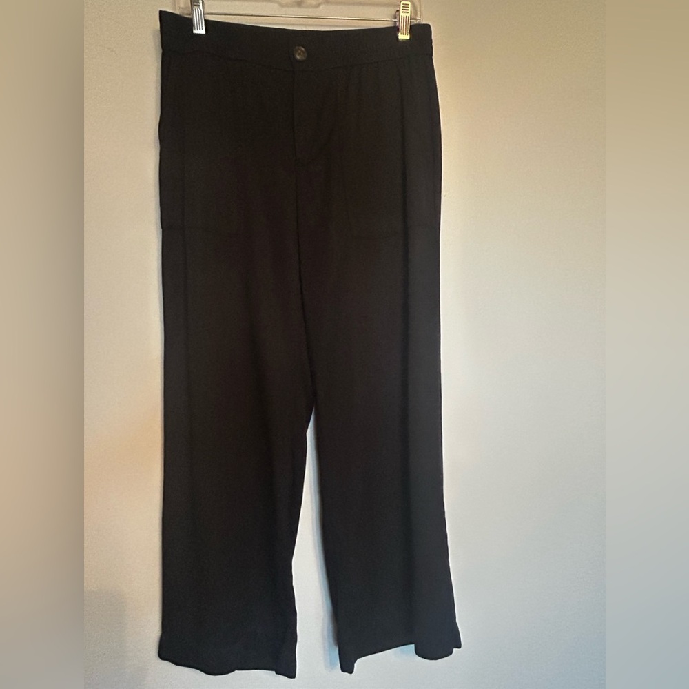 LOFT black Wide-Leg Pants - Picture 3 of 8